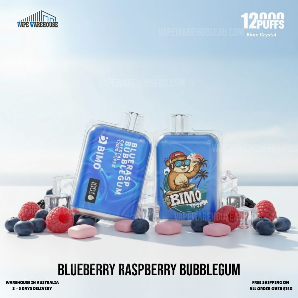 BIMO Crystal 12000 Puffs Blueberry Raspberry Bubblegum