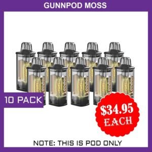 GUNNPOD MOSS – 10 PACK – 8000 PUFFS – POD ONLY