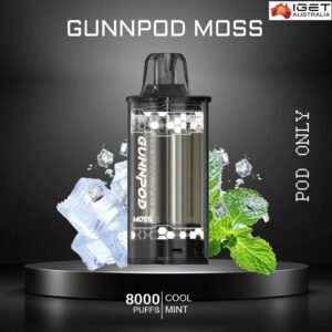 GUNNPOD MOSS – COOL MINT – 8000 PUFFS – POD ONLY